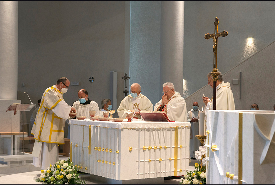 Finalmente si vede realizzato il santuario del Sacro Cuore ad Urbino opera di Walter Valentini e Yasuo Watanabe: 4 settembre 2021